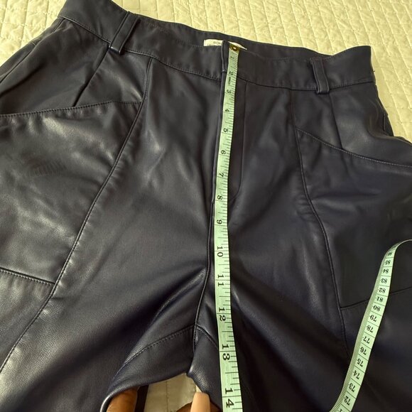 Ronny Kobo Collective Navy Blue Faux Leather Pants Size 10 - Picture 7 of 14